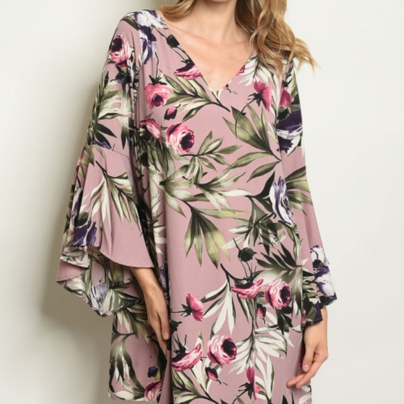 MAUVE OLIVE DRESS - Picture 2 of 5